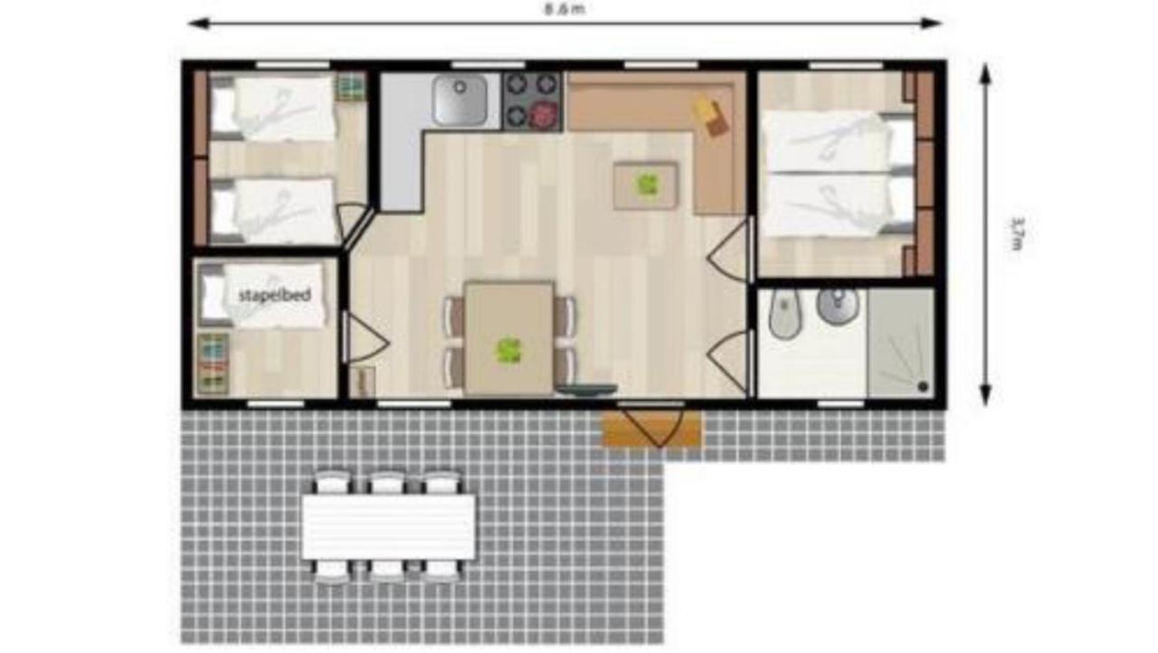 Stacaravan 6 Persoons - Camping Le Soustran Neuvic  Habitación foto